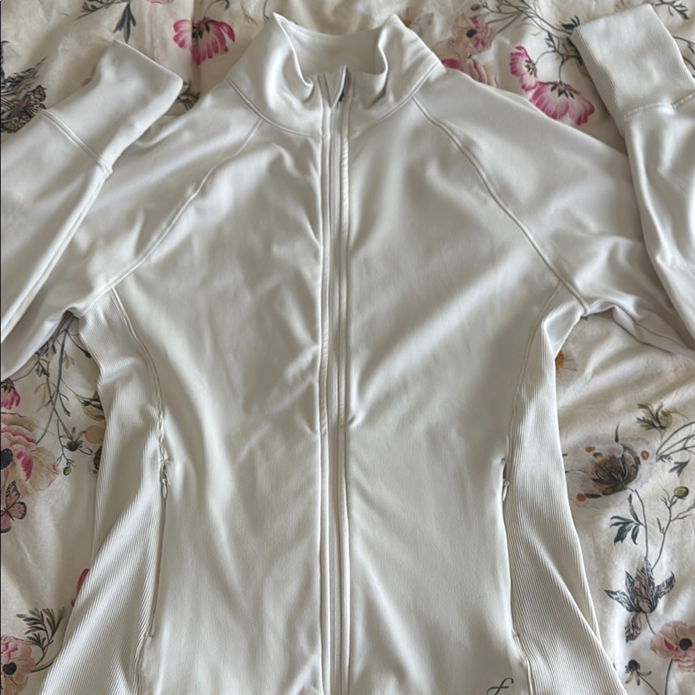 White Ski & Snow Jacket with Reflective Sheen